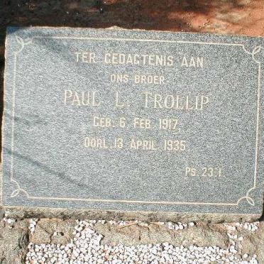 TROLLIP Paul L. 1917-1935