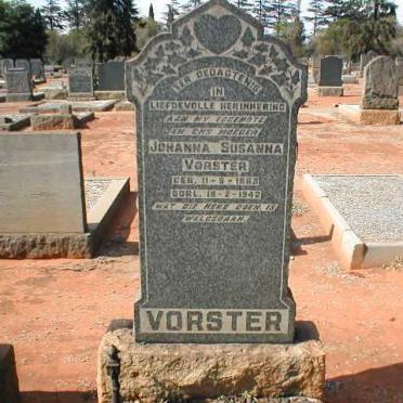 VORSTER Johanna Susanna 1883-1942