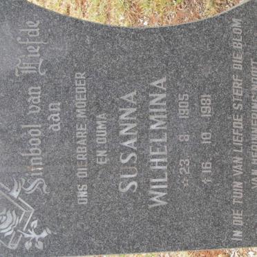 VILJOEN Susanna Wilhelmina 1905-1981