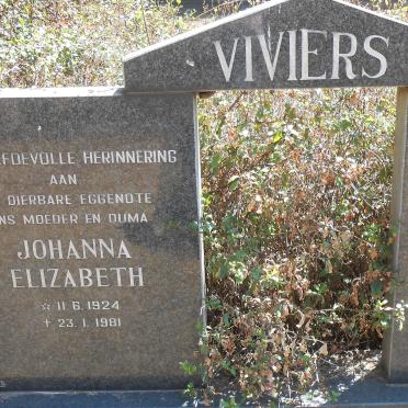 VIVIERS Leonardus Barnard 1925-1995 &amp; Johanna Elizabeth 1924-1981