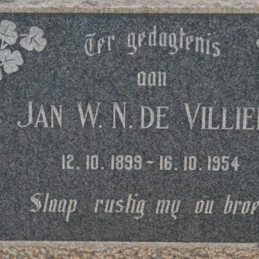 VILLIERS Jan W.N., de 1899-1954