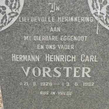 VORSTER Hermann Heinrich Carl 1926-1982