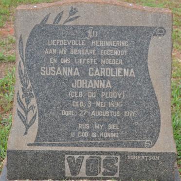 VOS Susanna Caroliena Johanna nee DU PLOOY 1896-1926
