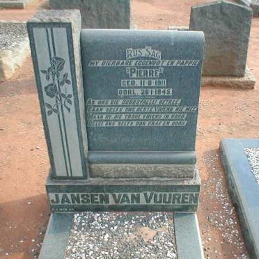 VUUREN Pierre, Jansen van 1911-1945