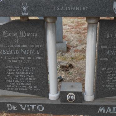VITO Roberto Nicola, de 1960-1980 :: MADDEN Andrew John 1960-1980