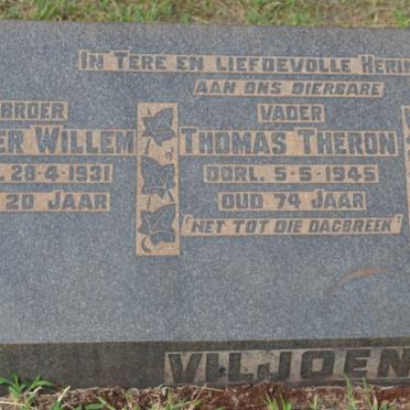 VILJOEN Thomas Theron -1945 &amp; Hendriena Magdalena -1945 :: VILJOEN Pieter Willem -1931