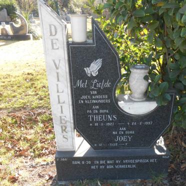 VILLIERS Theunis, de 1927-1997 &amp; Joey 1932-