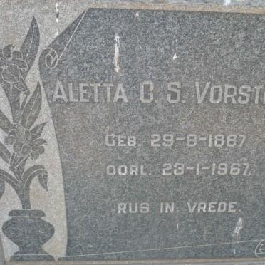 VORSTER Aletta C.S. 1887-1967