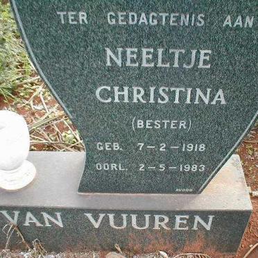 VUUREN Neeltje Christina, van nee BESTER 1918-1983