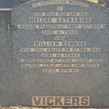 VICKERS Willem Edward -1945 &amp; Helene Catharine -1945