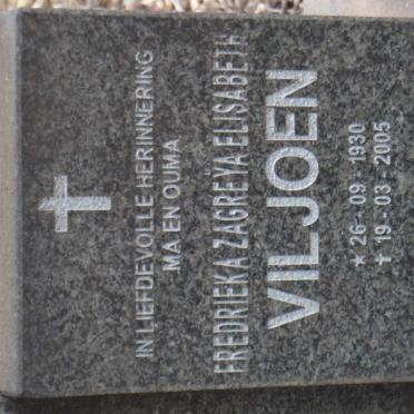 VILJOEN Fredrieka Zagreÿa Elisabeth 1930-2005