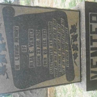 VENTER Hilda E. 1920-1933
