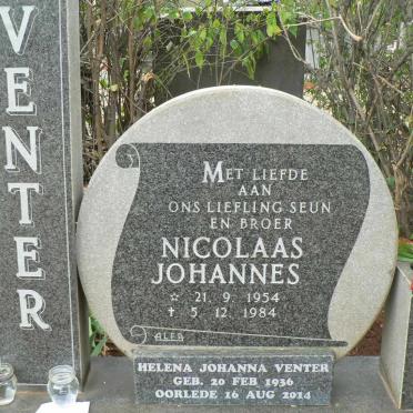 VENTER Helena Johanna 1936-2014 :: VENTER Nicolaas Johannes 1954-1985