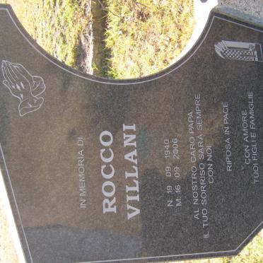 VILLANI Rocco 1940-2006 &amp; Concetta SANTOPONTE 1942-1997