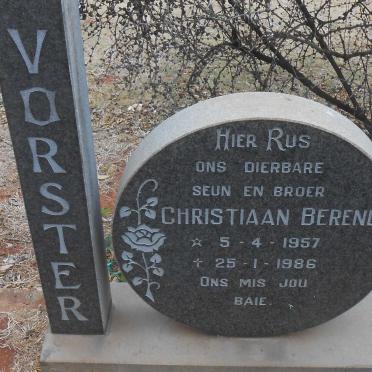 VORSTER Christiaan Berend 1957-1986