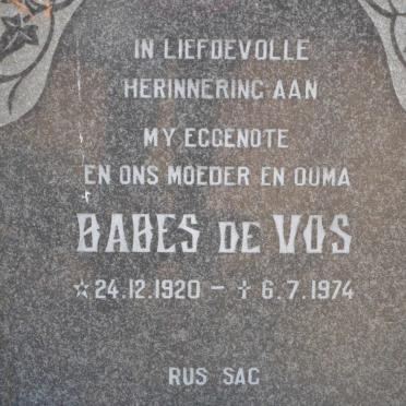 VOS Babes, de 1920-1974