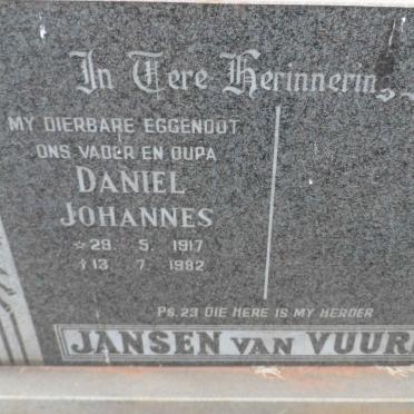 VUUREN Daniel Johannes, Jansen van 1917-1982