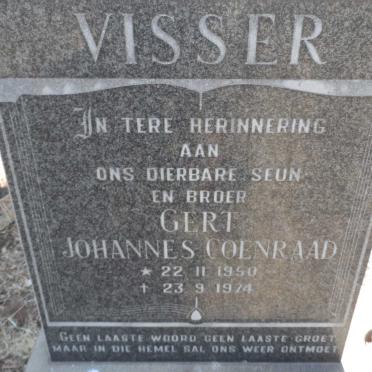 VISSER Gert Johannes Coenraad 1950-1974