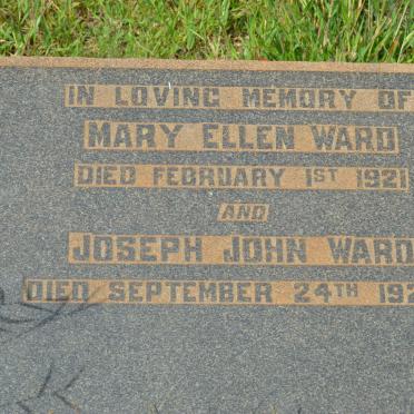 WARD Joseph John -1925 &amp; Mary Ellen -1921