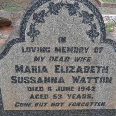 WATTON Maria Elizabeth Sussanna -1942