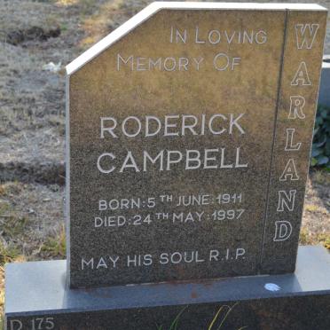 WARLAND Roderick Campbell 1911-1997