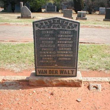 WALT Johannes Hendrik, van der 1896-1952 :: VAN DER WALT Andries Stephanus 1924-1950
