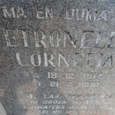 WALT John Crisjan Vivian, van der 1919-1981 &amp; Petronella Cornelia 1914-1991 