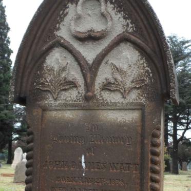 WATT John Davies 1878-1912