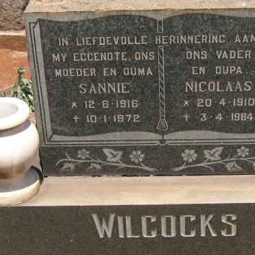 WILCOCKS Nicolaas 1910-1984 &amp; Sannie 1916-1972