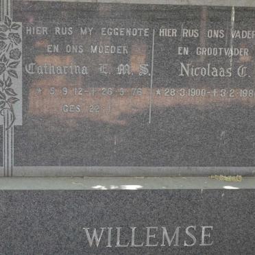 WILLEMSE Nicolaas G. 1900-1986 &amp; Catharina E.M.S. 1912-1976