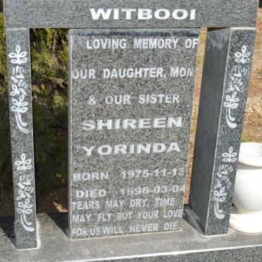WITBOOI Shireen Yorinda 1975-1996