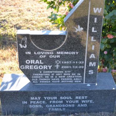 WILLIAMS Oral Gregory 1957-2001