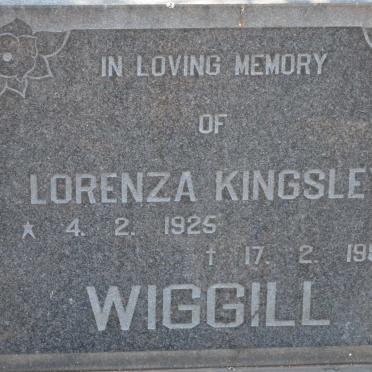 WIGGILL Lorenza Kingsley 1925-1985