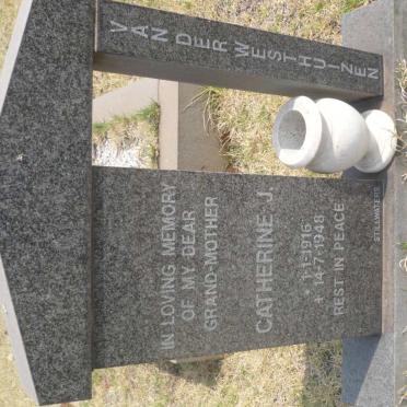 WESTHUIZEN Catherine J., van der 1916-1948