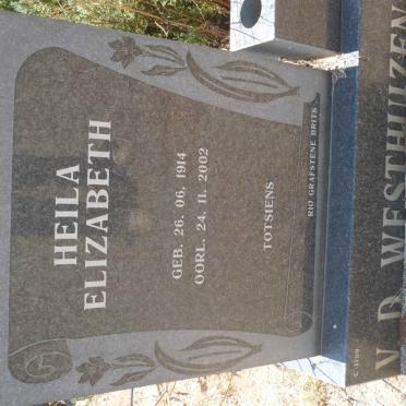 WESTHUIZEN Heila Elizabeth v.d. 1914-2002