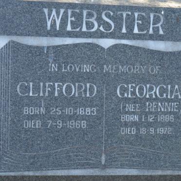 WEBSTER Clifford 1883-1968 &amp; Georgia RENNIE 1886-1972