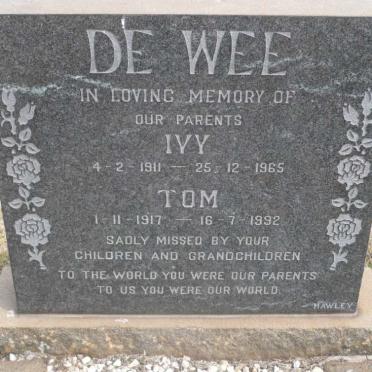 WEE Tom, de 1917-1992 &amp; Ivy 1911-1965