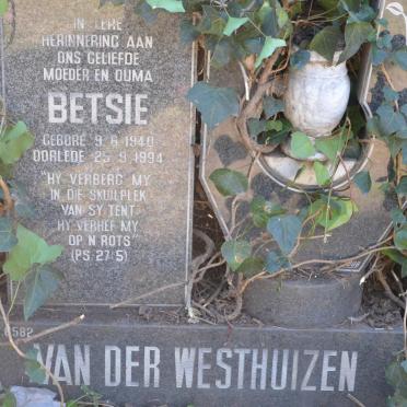WESTHUIZEN Betsie, van der 1940-1994