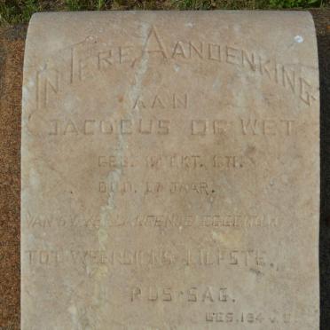 WET Jacobus, de 1871-