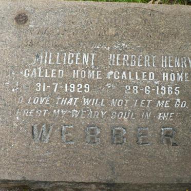 WEBBER Herbert Henry -1965 &amp; Millicent -1929