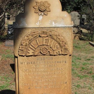 WELLEMSE Wilhelmina Maria Hansina nee STRYDOM 1886-1936
