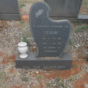 WESTHUIZEN Corrie, van der 1916-1981