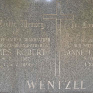 WENTZEL James Robert 1897-1979 &amp; Anne Leonorah 1899-1971