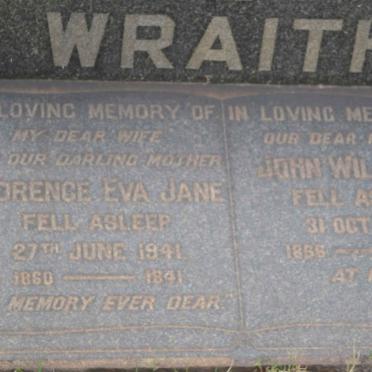 WRAITH John Wilkinson 1866-1942 &amp; Florence Eva Jane 1960-1941