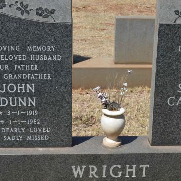 WRIGHT John Dunn 1919-1982 &amp; Susanna Catharina 1919-2003