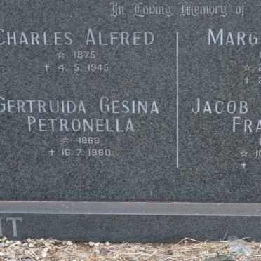 WRIGHT Charles Alfred 1875-1945 &amp; Gertruida Gesina Petronella 1868-1960