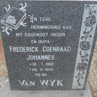 WYK Frederick Coenraad Johannes, van 1901-1983