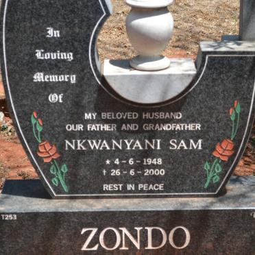 ZONDO Nkwanyani Sam 1948-2000