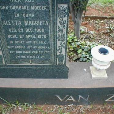 ZYL Aletta Magrieta, van 1888-1970