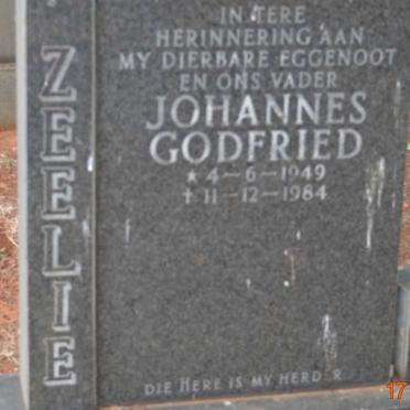ZEELIE Johannes Godfried 1949-1984